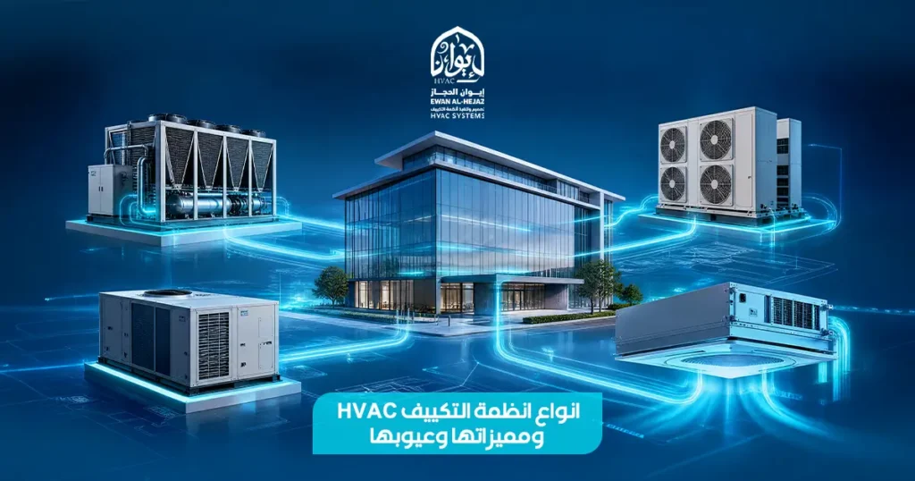 انواع انظمة التكييف HVAC ومميزاتها وعيوبها